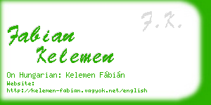 fabian kelemen business card