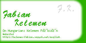 fabian kelemen business card